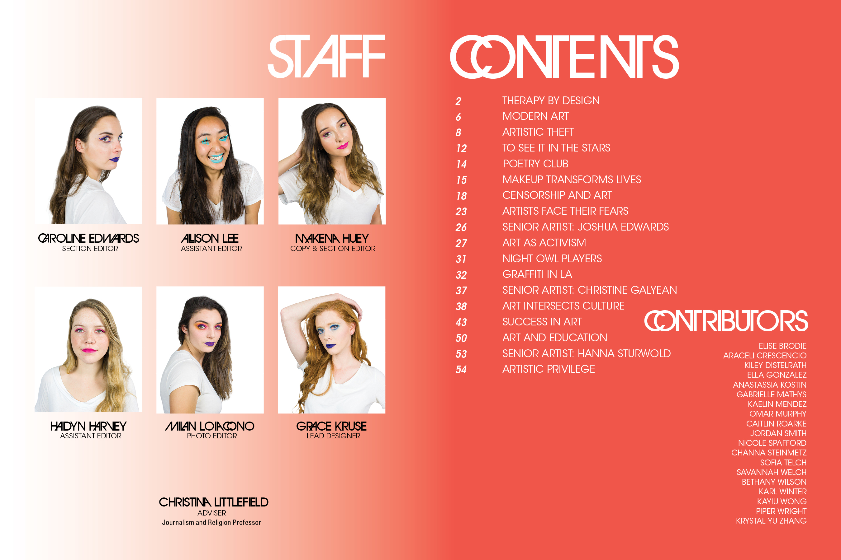 Staff Contents Page