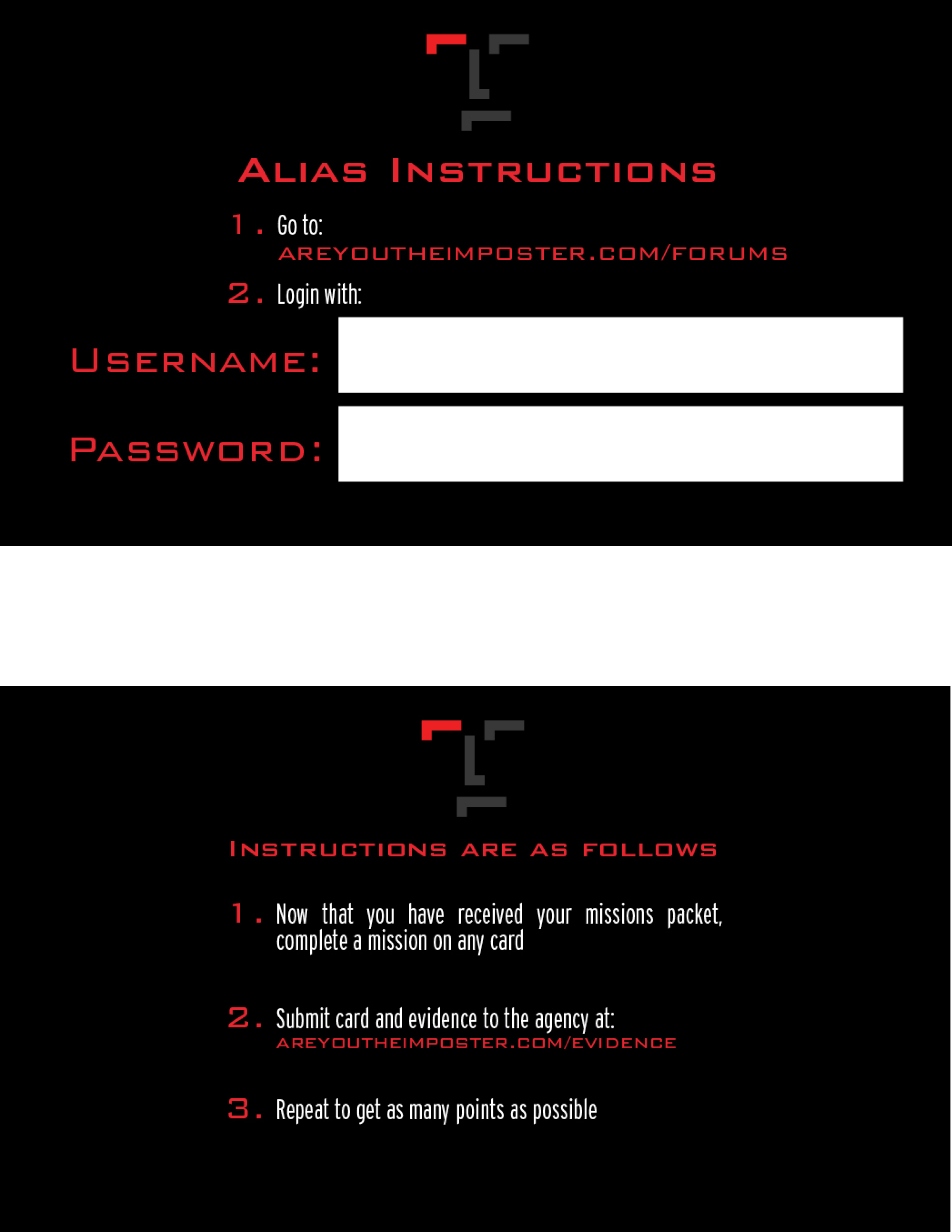 Initiation card pack